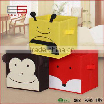 Household foldable cube portable handle kids storage box