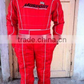 Red And White Go Kart Suit