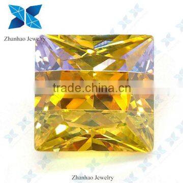 Loose bulk multi color square shape cubic zircon stone for pendant