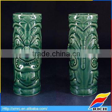 Best selling custom ceramic vintage tiki cup for souvenir gift