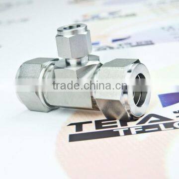 316ss reducer tee 2 ferrules fitting supplier