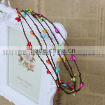 wholesale fabric berry flower hair accessory with wreath crown