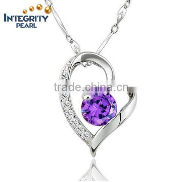 Crystal Bijoux Femme Accessories 925 Sterling Silver Jewelry Vintage Necklace Pendants for Women