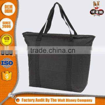 wholesale black insulated thermal bag for travel cooler lunch bag ice lady handbag bsci