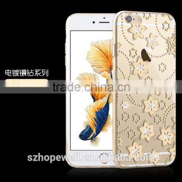 Luxury TPU Soft Crystal Bling Diamond Case Back Cover Skin Mirror Phone Case for Iphone Models