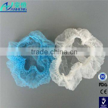 good quality pp nonwoven clip cap kind color bouffant cap