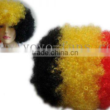 Belgium Flag Wigs With EN71 Certificate