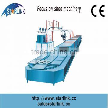 wenzhou STARLINK HOT SALE stable performance 19m 60 stations production line PU pouring outsole moulding injection machine