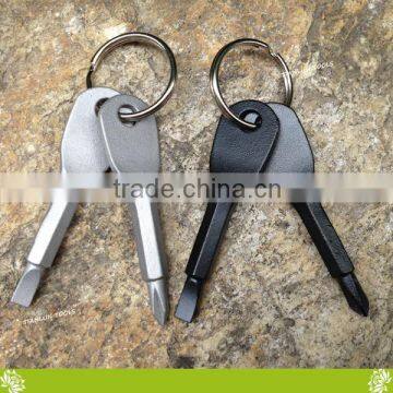 OEM Service Multifunctional Pocket Key Screwdrivers,2 Key Stainless Steel Keychain Screwdriver Sets,Outdoor Mini Screwdriver Set photo-2