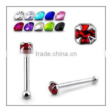 Magnetic body piercing jewelry stainless steel straight nose stud