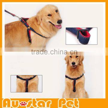 Amazon Seller Supplier Branded High Quality Cheap Price Dog Product Jean Denim Pet Dog Harnesses Leashes photo-2