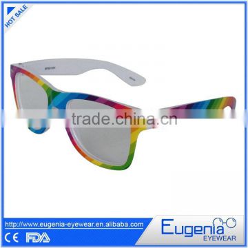 2016 fashion style unisex rainbow color frame sunglasses