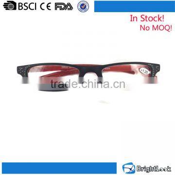 No MOQ 0.5 power beautiful cheap mini diamond frame paper reading glasses