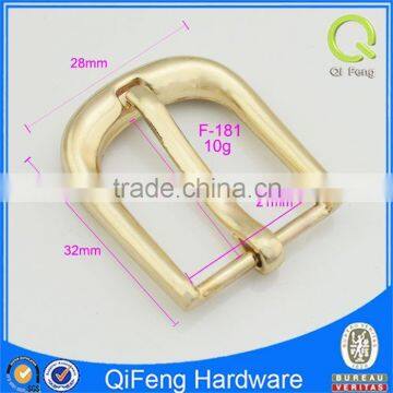 F-181 Plain Nice Quality Metal Pin Buckle Metal Buckles Supplier Shiny Gold
