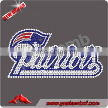 Hot Sale Iron ons Patriots Hotfix Motif Design for Clothes