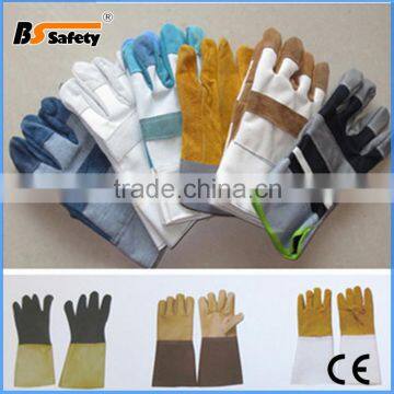 BSSAFETY 13"14"16" heat resistant cow leather welding gloves from china alibaba suppliers