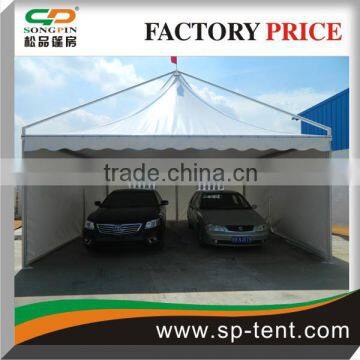 White Metal Gazebe Car Parking shade shelters 6x6m for sale