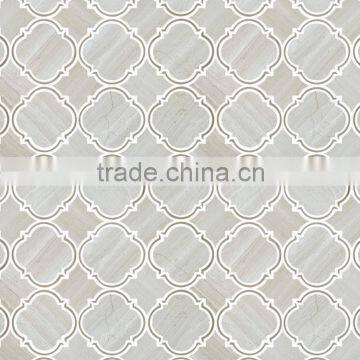 Light wooden gray ceramic tiles mosaic wall tiles