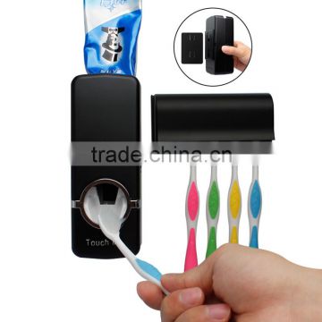 hands free automatic toothpaste dispenser toothbrush squeezer wall mounted Kid's toothbrush holder