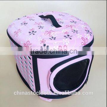 2017 new style pink foldable Pet carrier pet bag dog EVA carrier