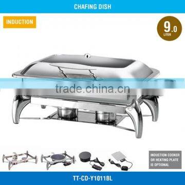 2017 New Model Commerical Glass Cover Hinged Lid Chafing Dish