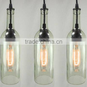 Decorative Wine Glass Bottle With Pendant Lamp-Bar/Club/Restaurant Counter Light