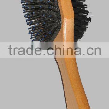 wooden handle dog brush