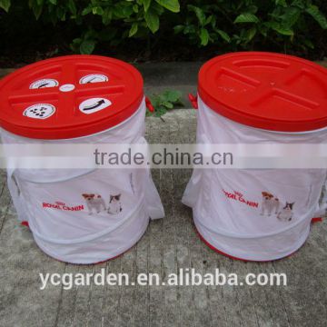 lovely pop up dog food bin dog food container PVC REACH good sealing dog food bin