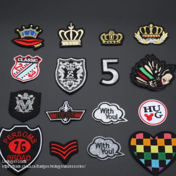 Patch logo embroidered badge clothes iron patch badge custom decals hand embroidery designs