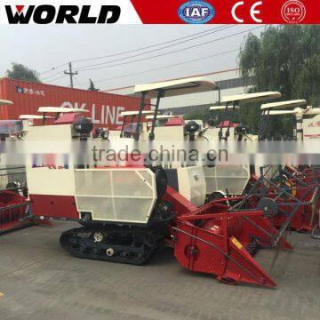 32hp full feeding 0.5m3 grain tank mini rice wheat combine harvester