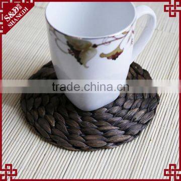 Custom Eco-friendly Straw Handmade Round Cup Mat Coffee Table Mats photo-2