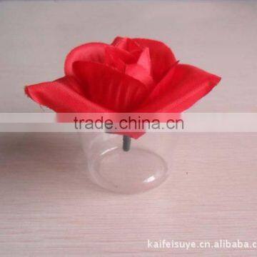 85ml Christmas Plastic Candle Cup With Red Flower photo-2