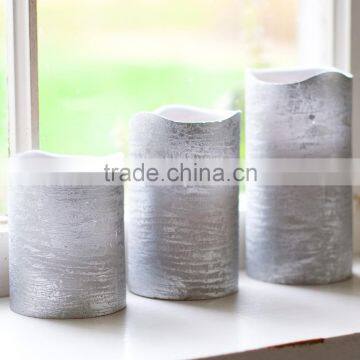 Flameless Candles Sliver Flameless Flickering Real Wax Candles With Remote Control Yellow Flickering Candles photo-4