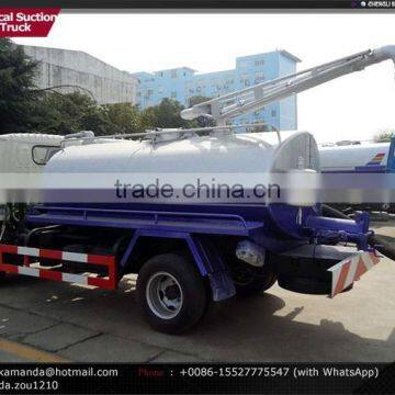 Dongfeng 4*2 95hp Small 4000-5000 Liter Vacuum Tank Truck Vacuum Truck Sale Vacuum Tankers for Sale photo-5