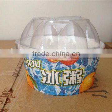 plastic domed lid for paper bowl