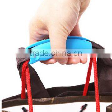 FDA / LFGB Food Grade Detachable Silicone Bag Holder Handle / Silicone Shopping Bag Handle photo-2