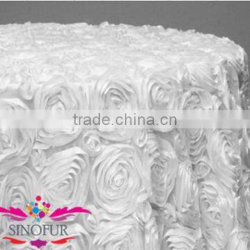 Made from SinoFur wedding rosette table cloth