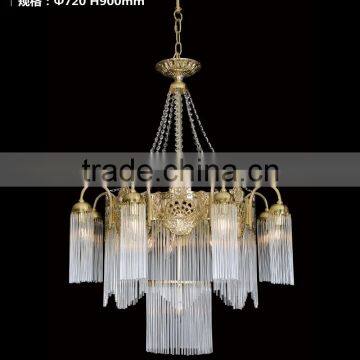 Rococo Style Crystal Bronze Chandelier/ Home Decor Retro Brass Pendant Lamp/ Luxury New Design Ceiling Lamp photo-5