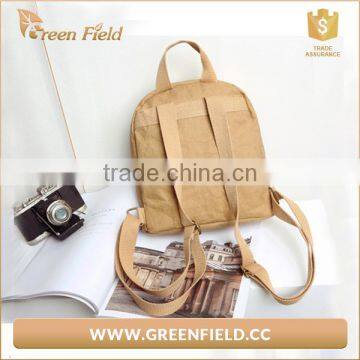 OEM Factory Direct Sale Daily Carrying Bag/washable Kraft Paper Backpack photo-4