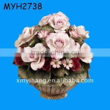Porcelain Flower Bouquet Table Centerpieces