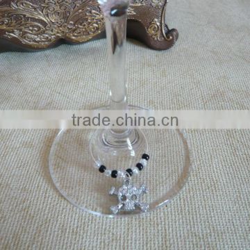 2013 new products skull with diamond drinking charms