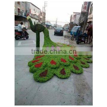 life size large top party artificial landscape uv resin plastic animal leaf alphabet letter peacock statue E08 23X1