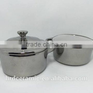 Stocked Stainless Steel Double Handle Electric Hot Soup Pot