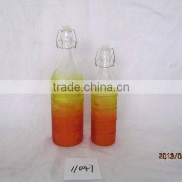 250ml,500ml.750ml and 1000ml 1000ml Glass Juice Bottle With Twist off Lid With Clip Top Rail in High Quality photo-3