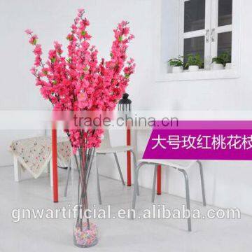 Artificial Plastic Flower Peach Branches Red Color for Wedding Centerpieces Decoration