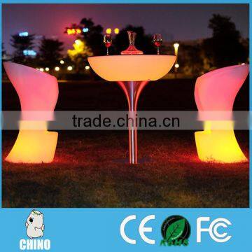 Wholesale ROHS FCC Plastic High Bar Table Led cocktail furniture