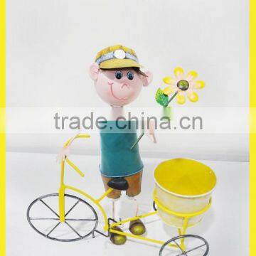 Garden metal bicycle plant stand