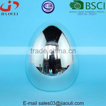 Easter Decoration Silver Ceramic Egg photo-3