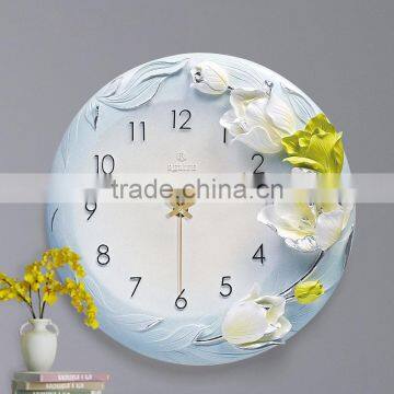 M0010 Momoda Living room Creative modern fancy elegant 3D flower wall clock Quiet quiet quartz decoration large wall clock