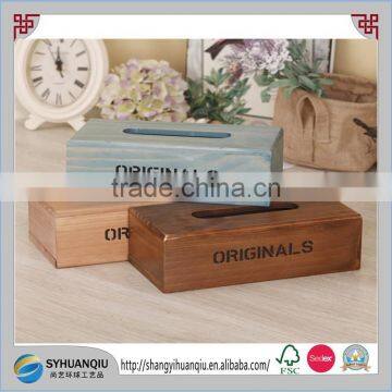 rustic originals wooden tissue box home restaurant car use wooden paper box